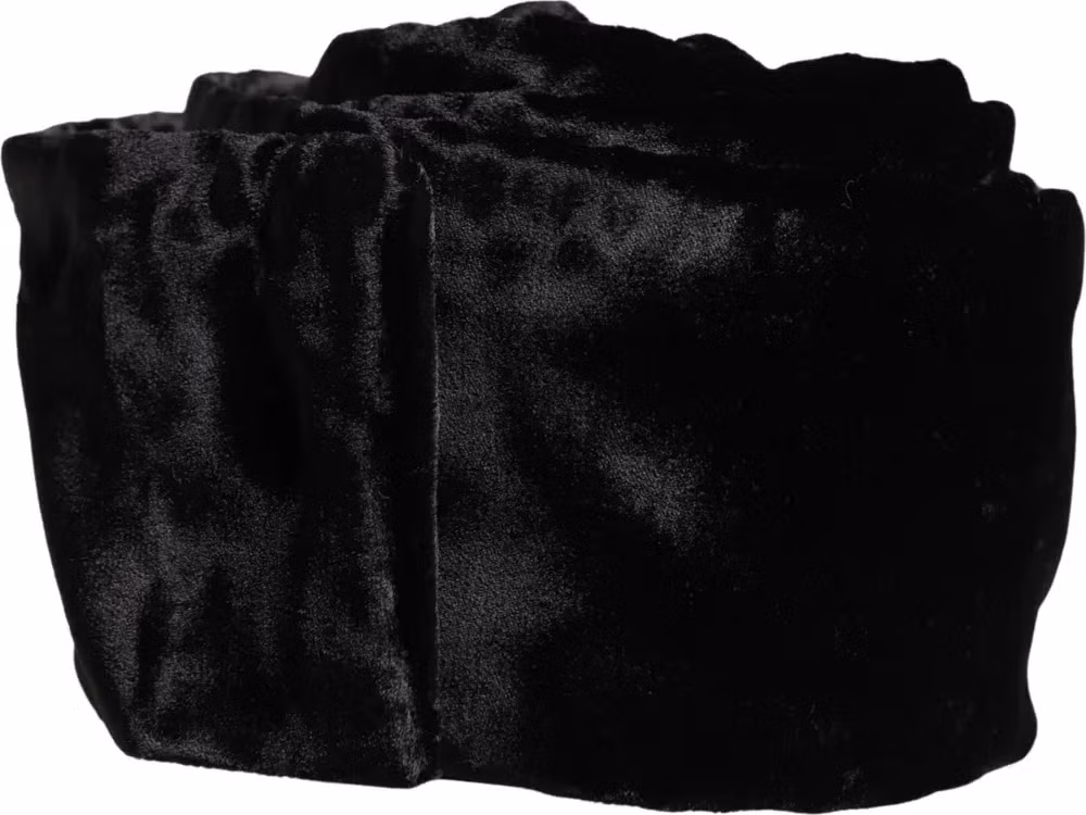 Black Viscose Satin Waist Women Cintura Belt
