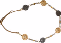 Gold Brass Chain Coin Embellished Metal Buckle Belt 3