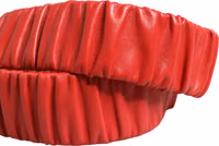 Red Leather Gold Heart Metal Buckle Belt 4