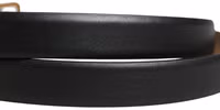 Black Classic Leather Gold Metal Buckle Belt 4