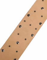 Silver Leather Crystal Metal Buckle Belt 5