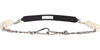 Black Leather Silver Chain Bag Accessory Shoulder Strap 1