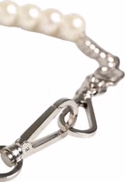 Black Leather Silver Chain Bag Accessory Shoulder Strap 2