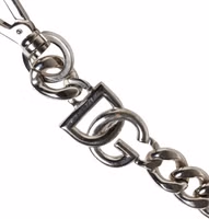 Black Leather Silver Chain Bag Accessory Shoulder Strap 3