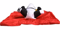 Men Red Polyester Panda Stuffed Ecobag Tote Borse Bag 3
