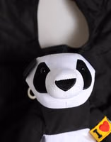 Men Black Polyester Panda Stuffed Ecobag Bag 3