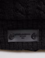 Black Tricot Wool Blend Duffel Backpack Travel Borse Bag 2