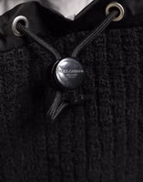 Black Tricot Wool Blend Duffel Backpack Travel Borse Bag 4