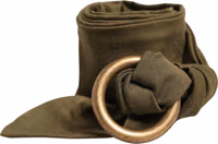 Army Green Cotton Round Buckle Waist Belt 1