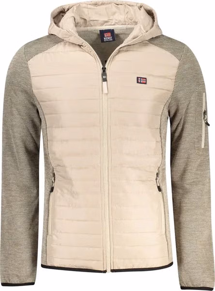 Beige Polyester Men's Jacket