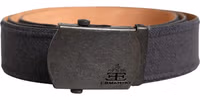 Black Wool Cotton Logo Metal Buckle Belt 1