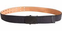 Black Wool Cotton Logo Metal Buckle Belt 2
