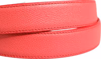 Pink Calf Leather Silver Metal Buckle Belt 4
