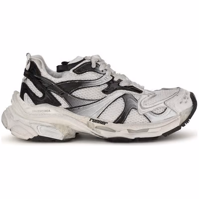 Gray Polyethylene Athletic Sneakers