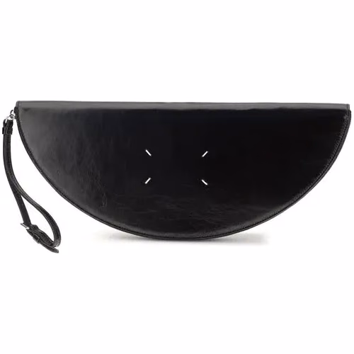 Black Calf Leather Bos Taurus Clutch Bag