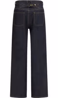 Blue Cotton Straight-Leg Jeans 2