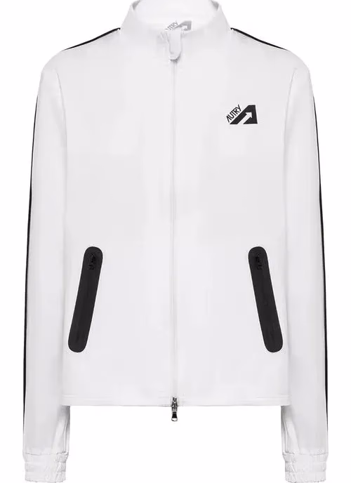 White Elastane Shell Jacket