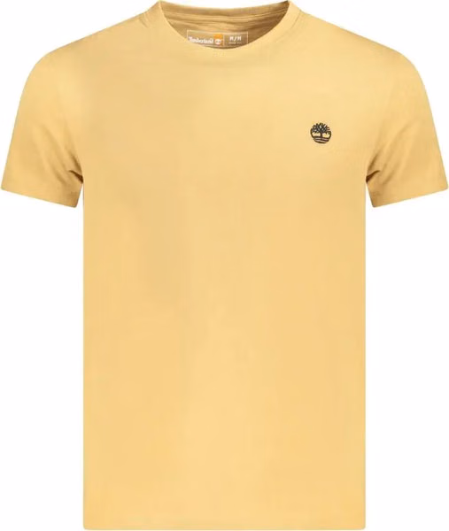Beige Cotton Men T-Shirt
