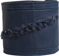 Blue Leather Wide Waist Women Cintura Belt 1