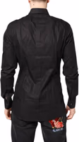 Black GOLD Cotton Collared Formal Dress Shirt 3