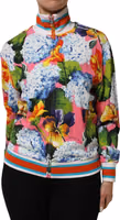 Multicolor Floral Print Zip Cardigan Jacket 1