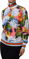 Multicolor Floral Print Zip Cardigan Jacket 2