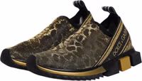 Gold Glitter Leopard Sorrento Sneakers Shoes 3