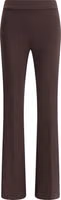 Brown Elastane Flared Pants 1