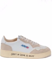 White Goatskin Low Top Sneakers 1