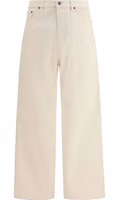 Beige Cotton Casual Pants 1