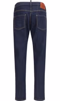 Blue Cotton Straight-Leg Jeans 2
