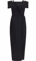 Black Polyester Cocktail Dress 1