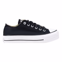 Black Fabric Platform Sneakers 1