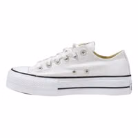 White Fabric Platform Sneakers 2