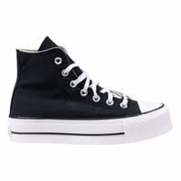 Black Polyester High Top Sneakers 1