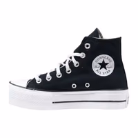 Black Polyester High Top Sneakers 2