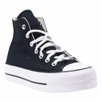 Black Polyester High Top Sneakers 3
