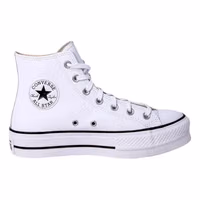 White Polyethylene Platform Sneakers 1