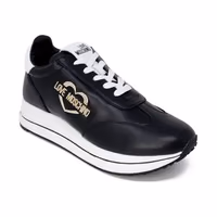 Black Leather Low Top Sneakers 2