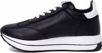 Black Leather Low Top Sneakers 3