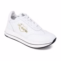 White Leather Low Top Sneakers 2