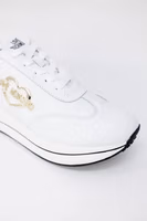 White Leather Low Top Sneakers 4