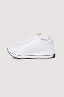 White Leather Low Top Sneakers 5