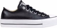 Black Leather Low Top Sneakers 1
