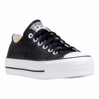 Black Leather Low Top Sneakers 2