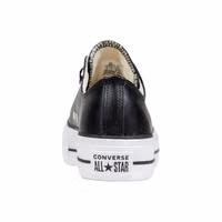 Black Leather Low Top Sneakers 4