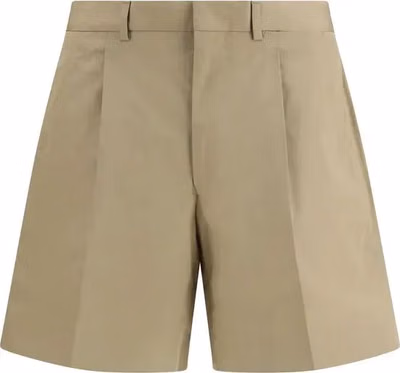 Beige Cotton Bermuda Shorts
