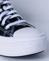 Black Cotton Platform Sneakers 4