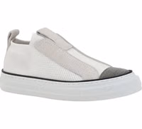 White Nylon Low Top Sneakers 2