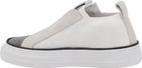 White Nylon Low Top Sneakers 3